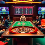 Experience thrilling gaming at https://em777.live/ with luxurious casino tables and vibrant slot machines.