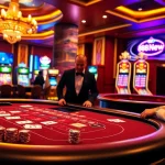 Players enjoying an exciting game at 888new casino with vibrant tables and slot machines.