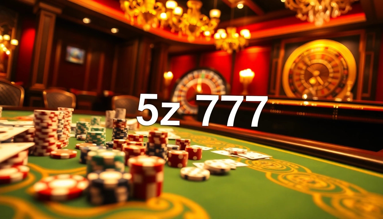 Experience high-stakes thrills at the 5z777 casino with vibrant gaming tables and luxurious decor.