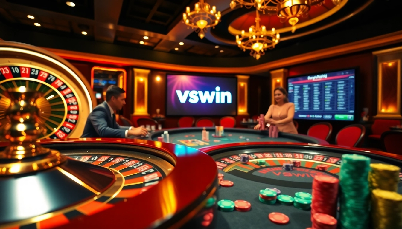 Experience the thrill of winning with vswin at a luxurious casino table.
