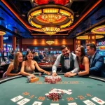 Enjoy the excitement of 9BET casino games with friends at a lively table.
