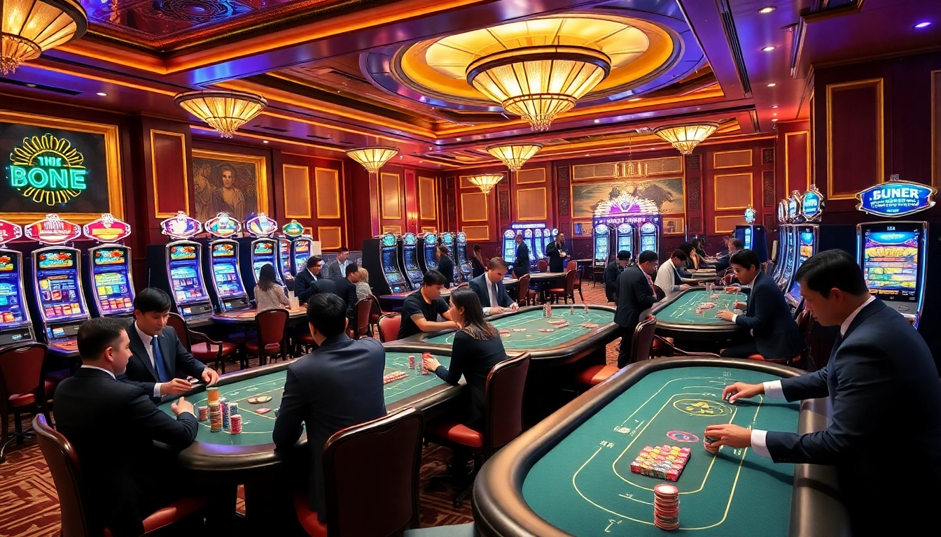 Engaging players strategizing at a table with link 88i branding in a luxurious casino environment.