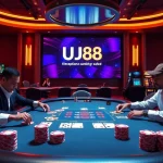Experience high-stakes gaming at UU88 with professional players at a stylish casino table.