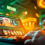 Exciting gaming scene exemplifying online gambling at new88go.com with dynamic casino elements.