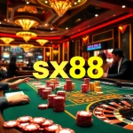 Players at the sx88 poker table experience thrilling moments as they strategize for victory.