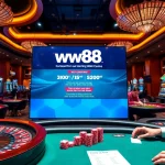 Exciting gaming scene at a casino featuring ww88 promotions and vibrant gameplay elements.
