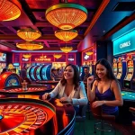 Experience high-stakes gaming at 789b with vibrant roulette wheels and slot machines.
