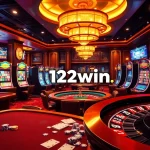 Experience the excitement at 123win.click with a vibrant luxury casino atmosphere showcasing engaging games.