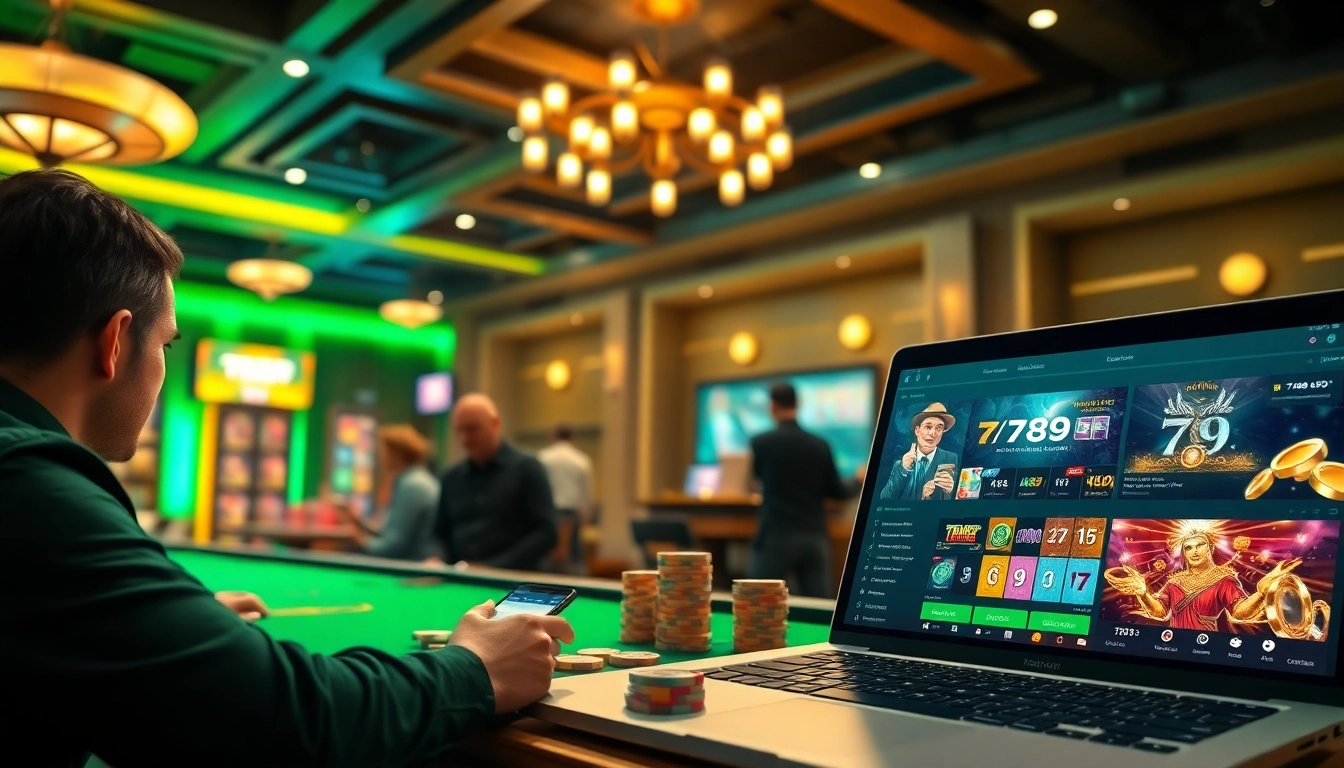 Engaging scene showcasing 789p1.dev's modern online casino interface, emphasizing trust and excitement in gaming.