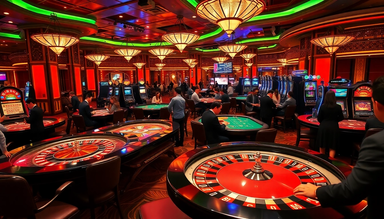 88vv gambling scene featuring casino tables and players enjoying high-stakes excitement