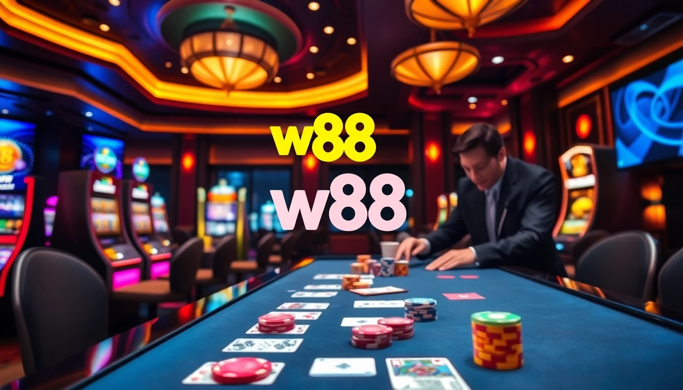 Experience the excitement at w88 with vibrant casino tables and engaging gameplay.