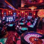 Players enjoying RIKVIP slots and games in a luxurious casino environment.