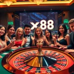 Experience the thrill of xx88 at a luxurious casino with roulette, chips, and cards.