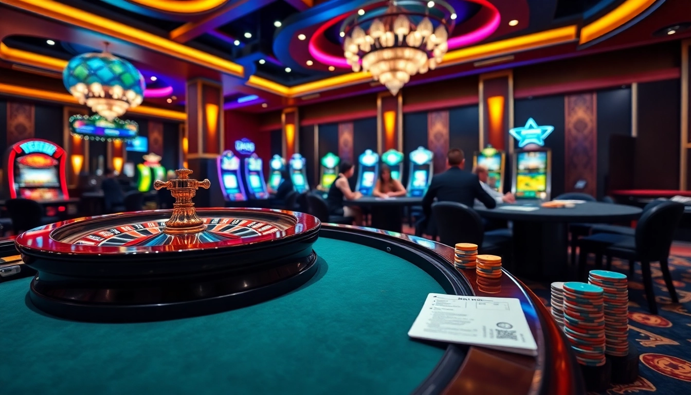 Experience the thrill of gambling at Trang chủ Five88 with vibrant casino tables and engaged players.