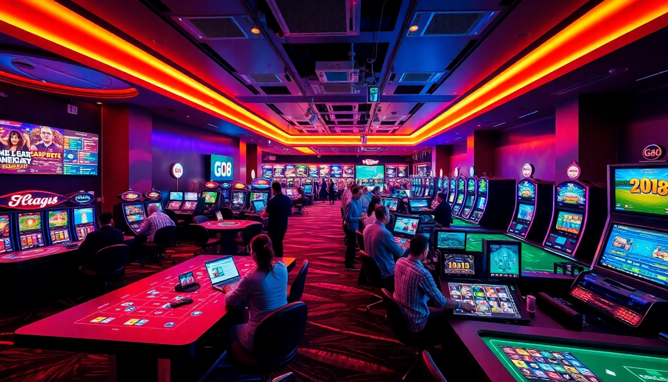 Go8 vibrant casino gaming scene showcasing modern betting excitement and player engagement.
