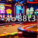 Experience high-stakes poker action at an elegant table showcasing xo88t3 betting strategies.