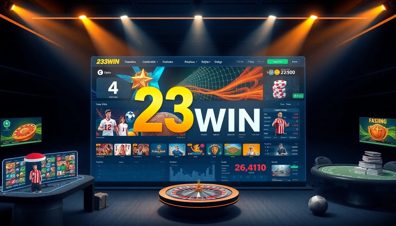 23WIN online gambling platform interface showcasing diverse gaming options.