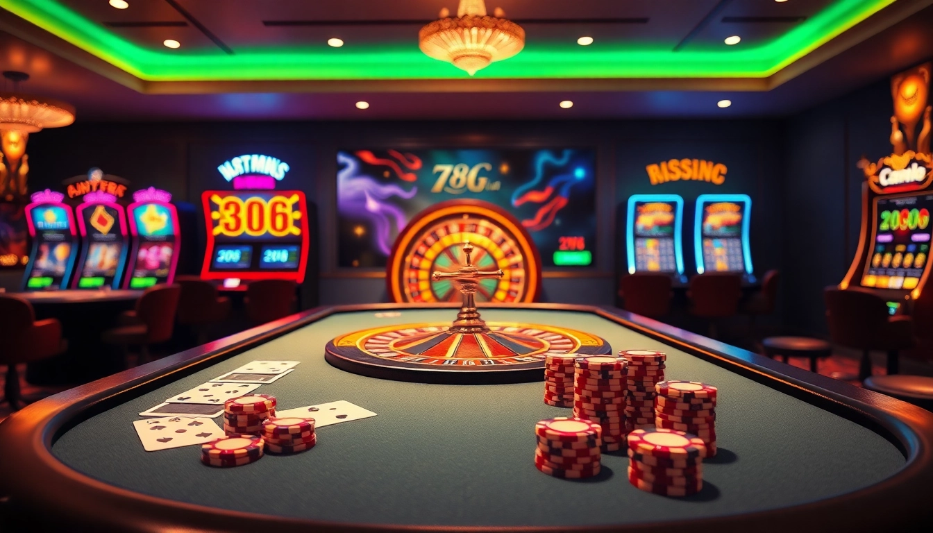 Experience thrilling gameplay at 789club with vibrant casino tables and exciting slot machines.