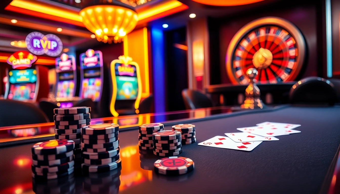 Excited players enjoying high-stakes games at rik vip's luxurious casino.