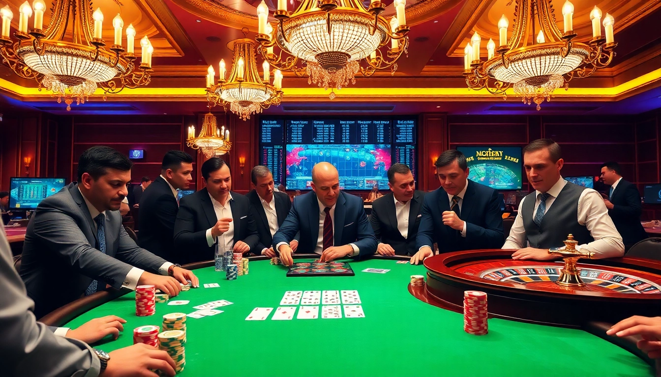 Exciting card game happening at Kjc us com casino table, showcasing vibrant chips and focused players.