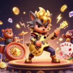 Experience thrilling gaming action at Sunwin with dynamic scenes of casino excitement and lavish winnings.