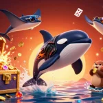 Action-packed illustration highlighting the lolajack casino bonus with vibrant characters and casino game elements.