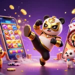 The 188bet88 casino experience with a dynamic scene of a wrestling panda, colorful slot games, and cheering fans.