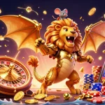 Experience thrilling gaming at b52 club with golden coins, vibrant poker chips, and dynamic characters.