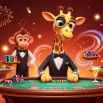 MM88 players enjoying a dynamic online casino experience with vibrant 3D characters and games.